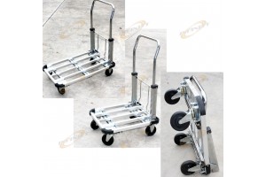 220 LB ALUMINUM 28" FLAT MOVING STURDY EXTENDIBLE COMPACT HAND CART TRUCK DOLLY